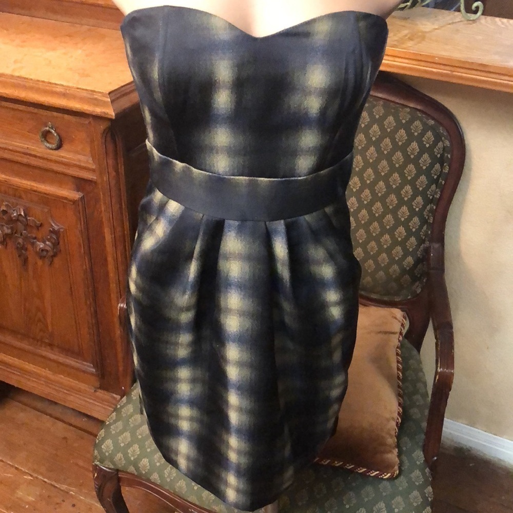 ASO Caroline Forbes H&M strapless plaid dress 4 TVD - Picture 3 of 4